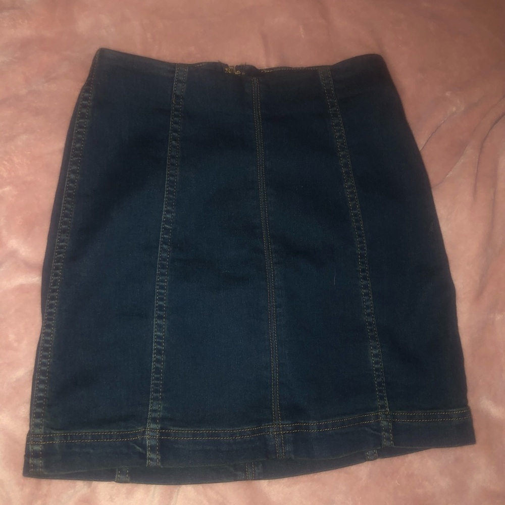 Free People Denim Tight Skirt